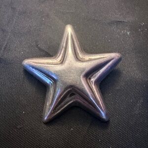 Vintage Taxco Mexico Sterling Silver Star Brooch 11.9g